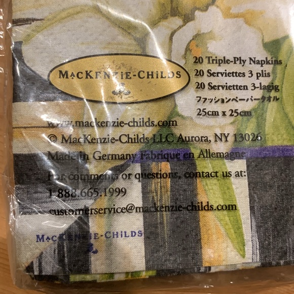 Brand New Rare Retired MACKENZIE CHILD'S Spring Hare Paper Napkins 20 Count Pack - Picture 5 of 7